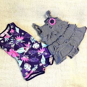 Carter’s Infant girl 12 month romper and onesie set.